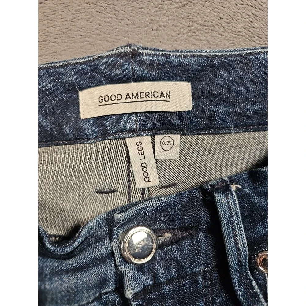 Good American Jeans Women‎ 0/25 (25x28) GOOD LEGS Skinny Mid Rise GLRE873TNA